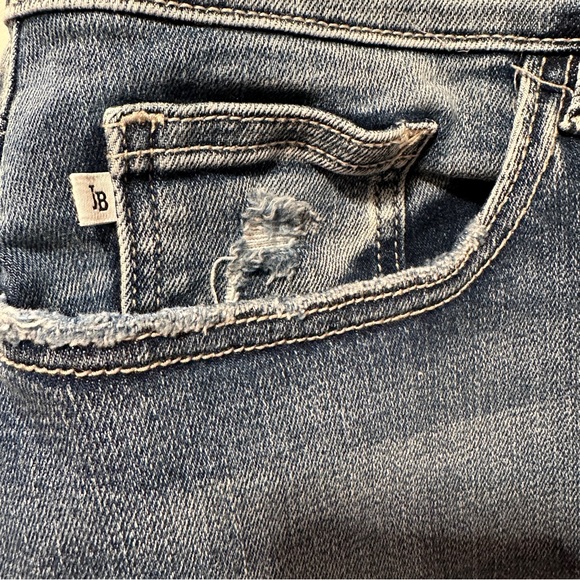Judy Blue - Blue Jean Shorts with Distressed Look - Worn Once 3X - Picture 3 of 9